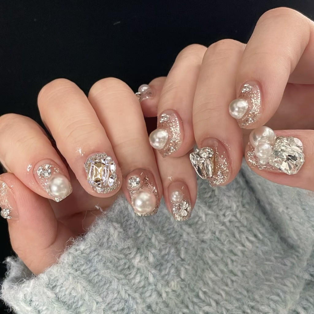 24Pcs Cat's Eye Simple Glitter - Nail Art Simple ulasan dan harga