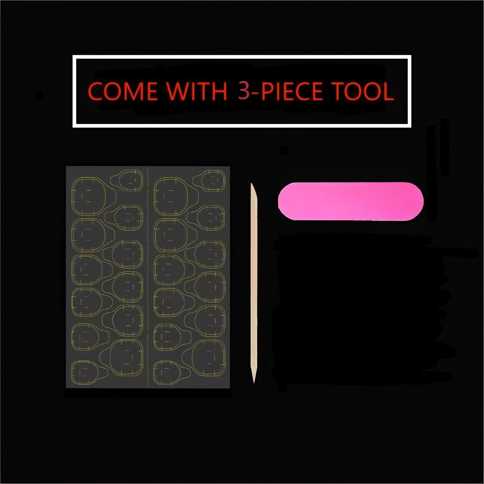 10pcs Pure Hand Pressed Long O - Nail Art Ideas ulasan dan harga