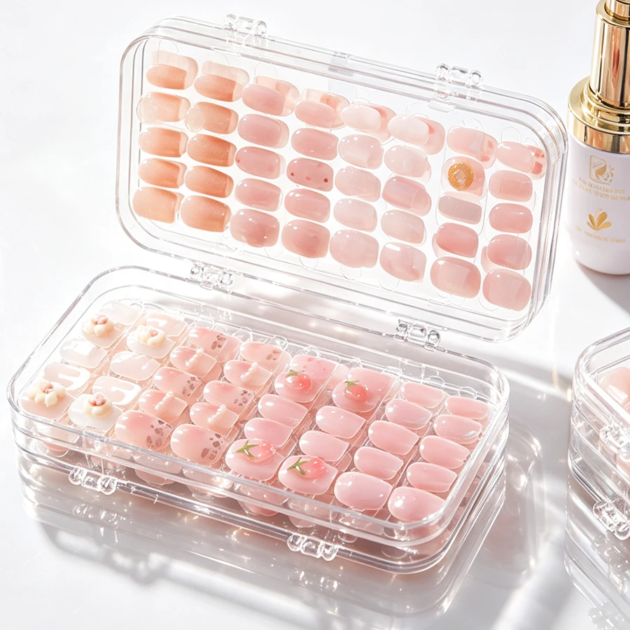 Clear Foldable Press On Nail S - Nail Art Simple ulasan dan harga