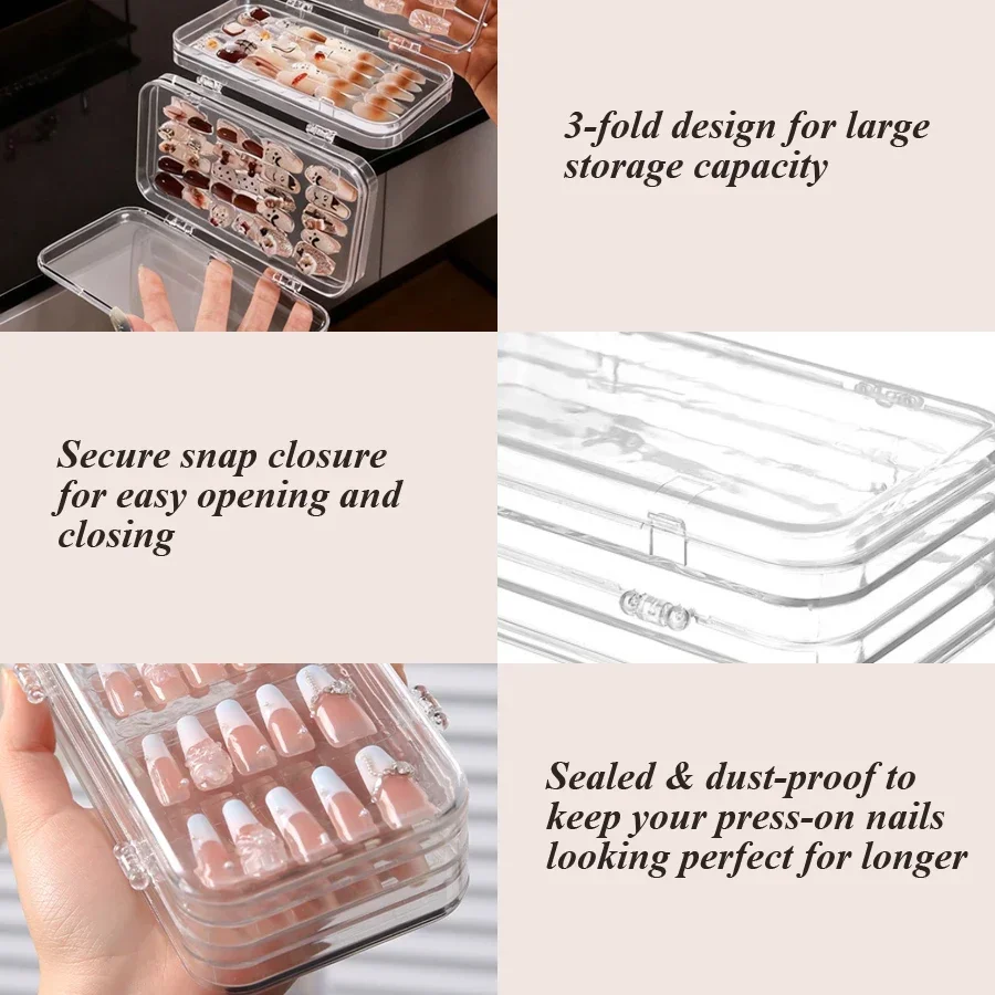Clear Foldable Press On Nail S - Nail Art Simple ulasan dan harga