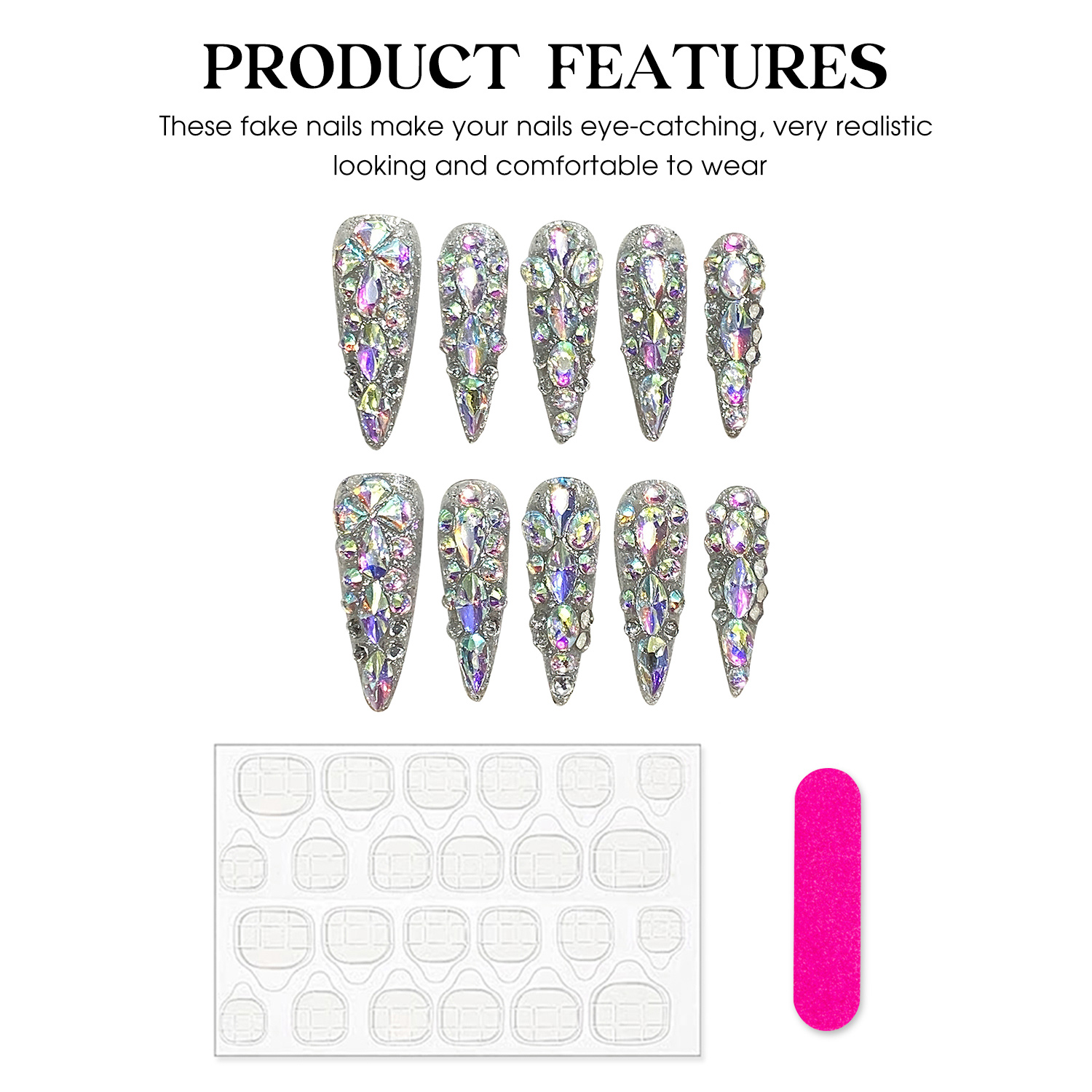10pcs Handmade Press On Nails  - Nail Art Press On ulasan dan harga