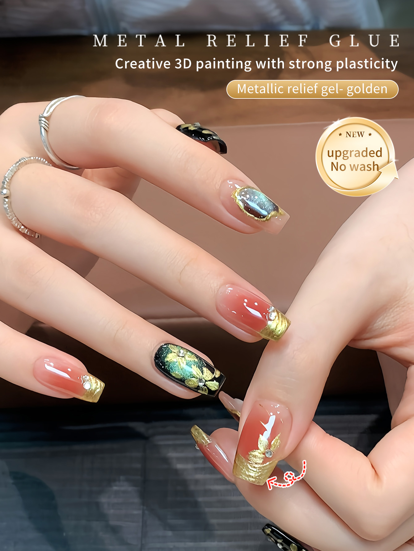 5g Nail Art Metal Relief Glue  - Nail Art Vintage ulasan dan harga