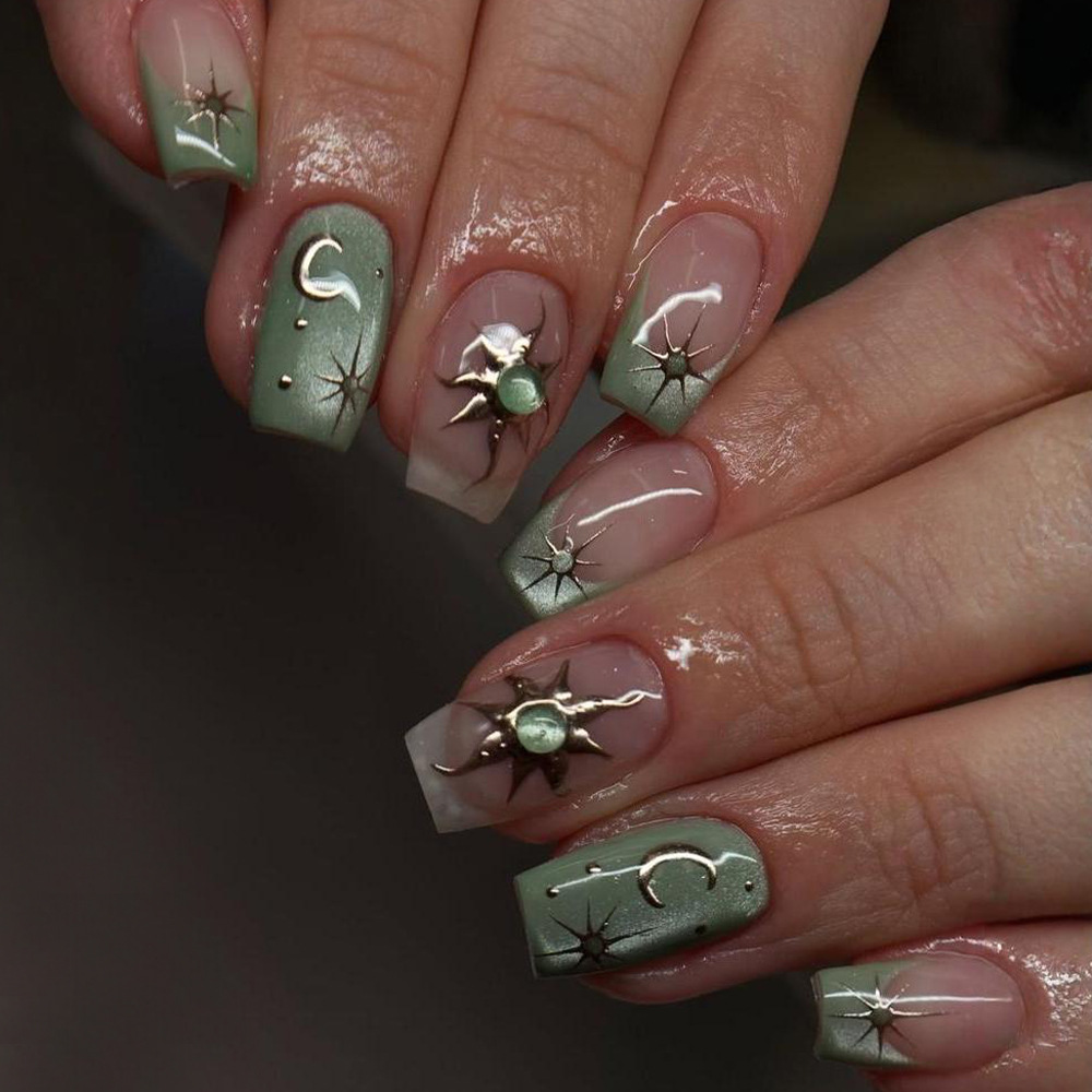 24pcs Finished Fake Nails Fren - Nail Art Simple ulasan dan harga