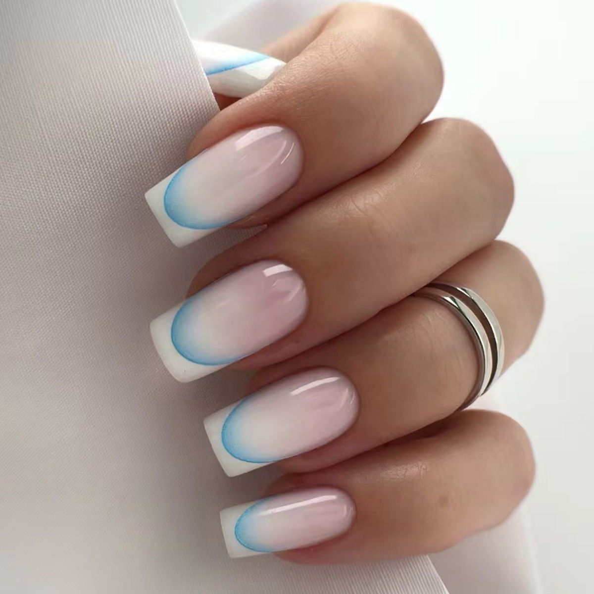 24pcs Finished Fake Nails Fren - Nail Art Simple ulasan dan harga