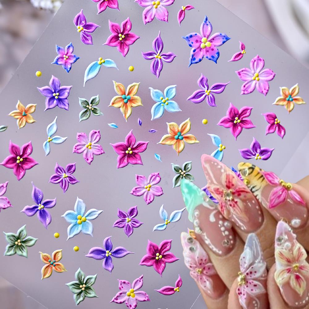 1Pcs 5D Embossed Ombre Pink Li - Nail Art Ombre Pink ulasan dan harga