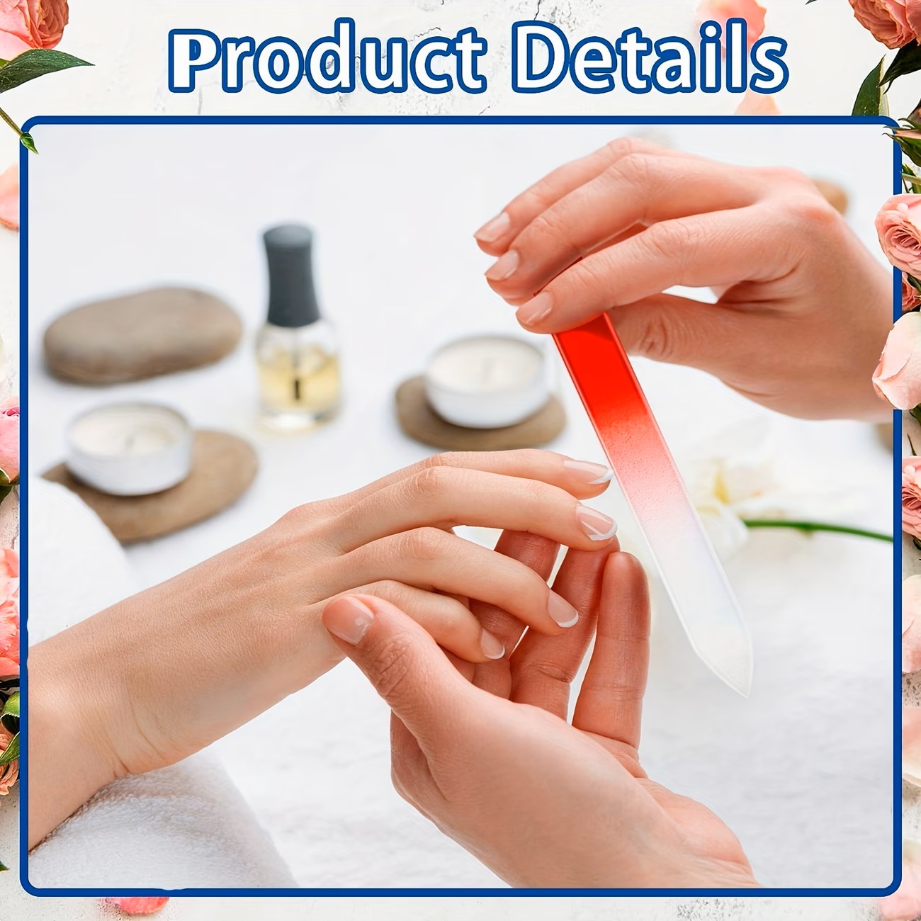 6pcs Crystal Glass Nail Files  - Nail Art Xl ulasan dan harga