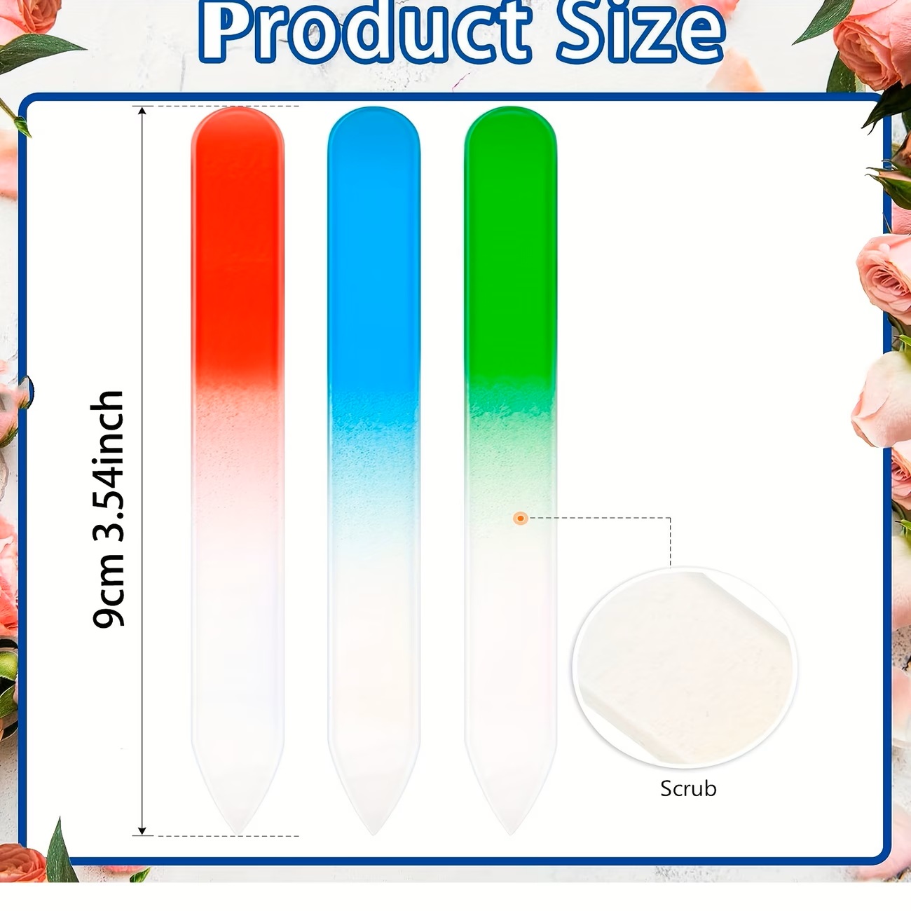 6pcs Crystal Glass Nail Files  - Nail Art Xl ulasan dan harga