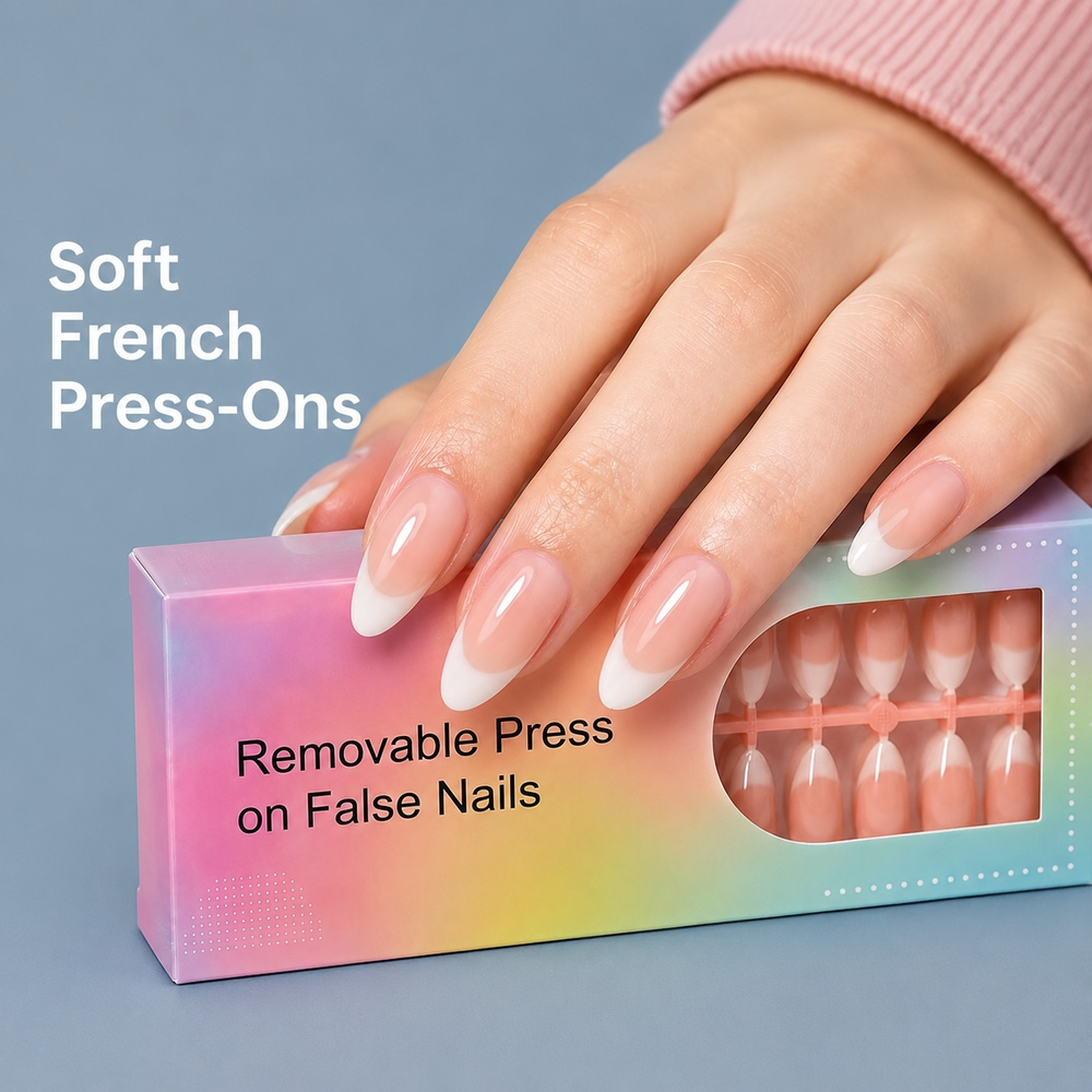 150Pcs Ins Trendy French Ombre - Nail Art Ombre Pink ulasan dan harga