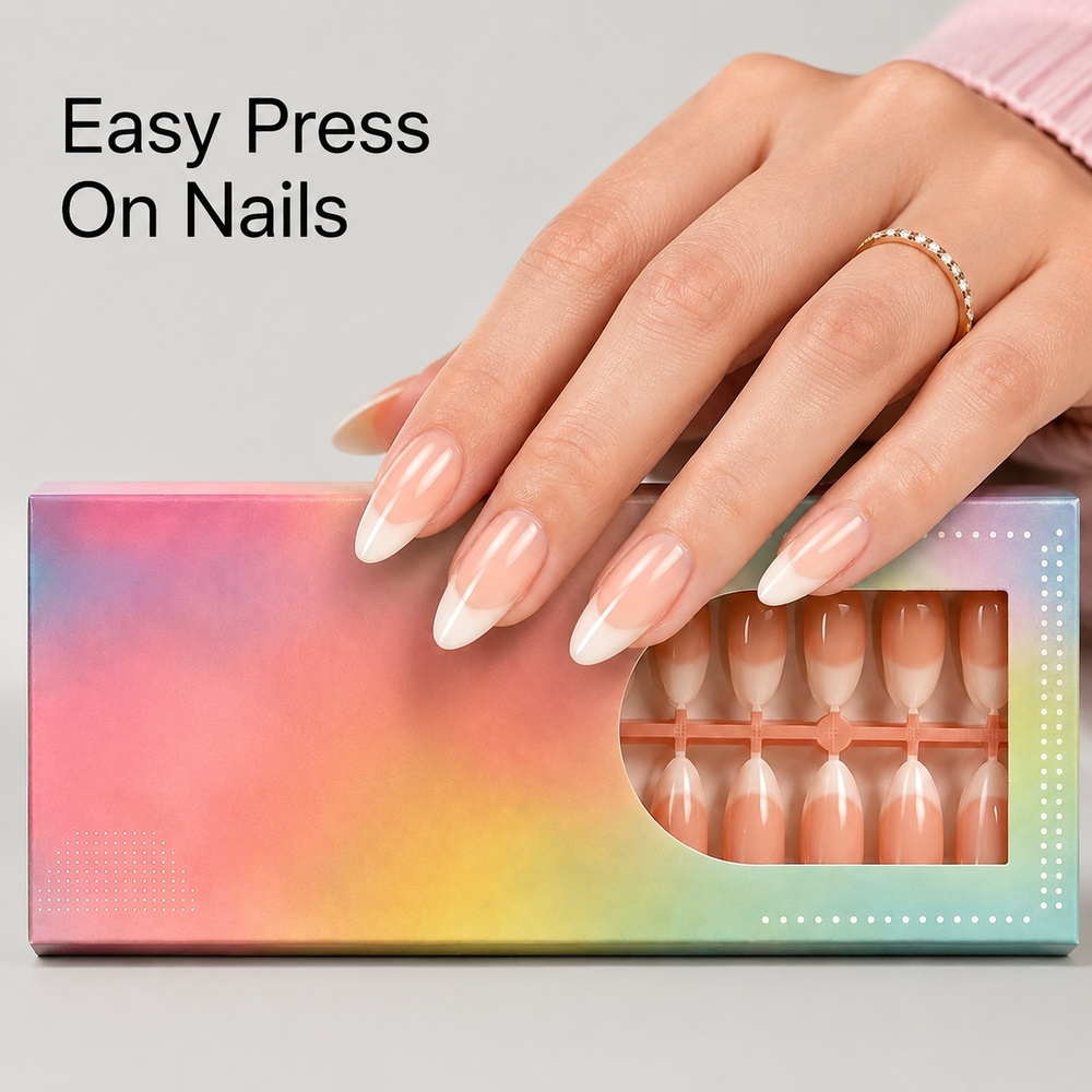 150Pcs Ins Trendy French Ombre - Nail Art Ombre Pink ulasan dan harga