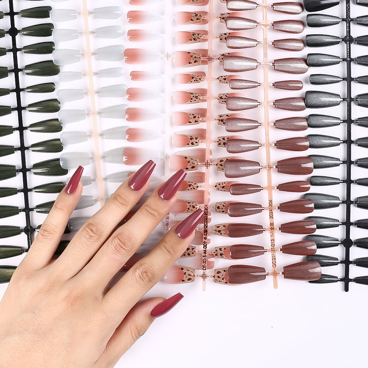 30Pcs Oval Short Pink Press on - Nail Art Ombre Pink ulasan dan harga