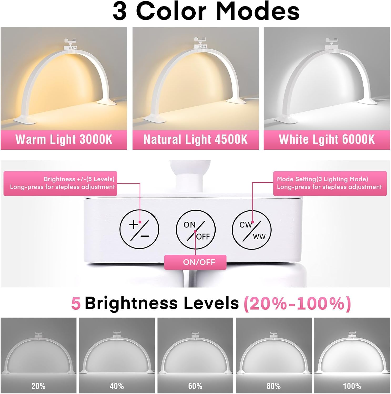 Half Moon Light U-Shaped Nail  - Nail Art Simple ulasan dan harga