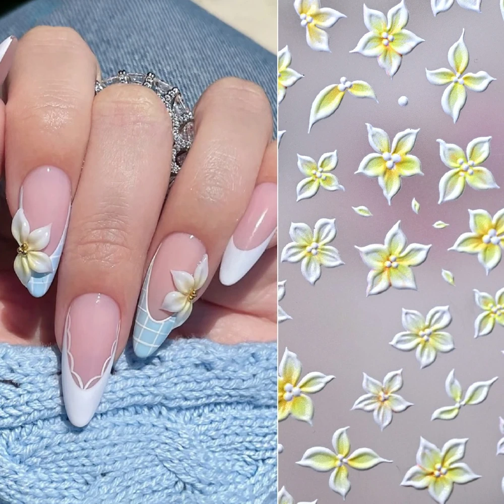 Cute Soft Lily Flower Nail Dec - Nail Art Ombre Pink ulasan dan harga