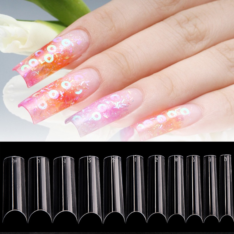 500pcs XL Long False Nail Tips - Nail Art Xl ulasan dan harga